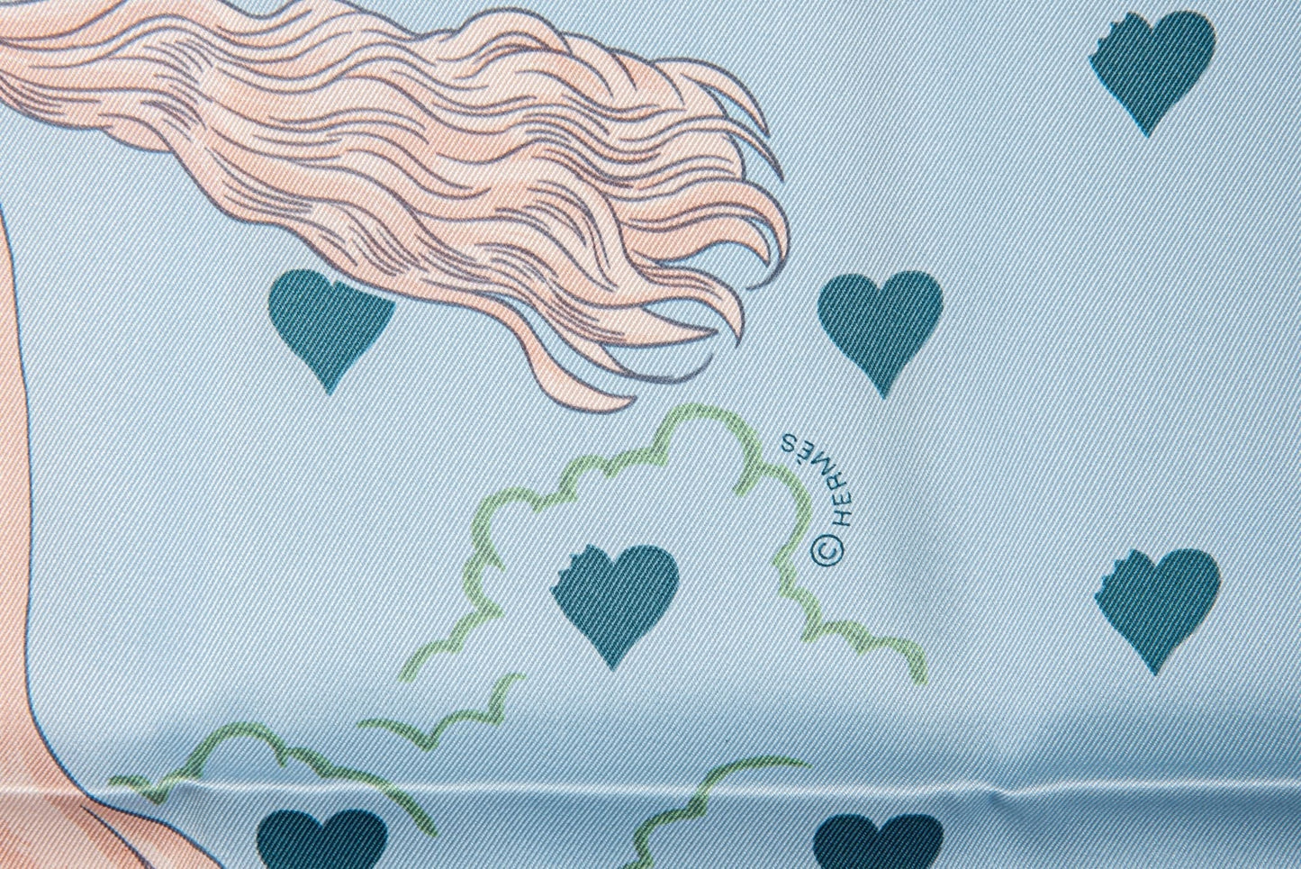 Hermes New Tea Time Celeste Silk Scarf