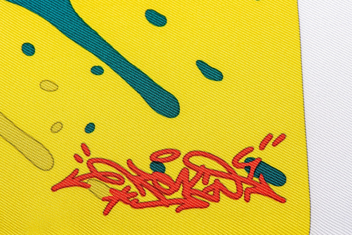 Hermes  BN Yellow Graffiti Silk Gavroche