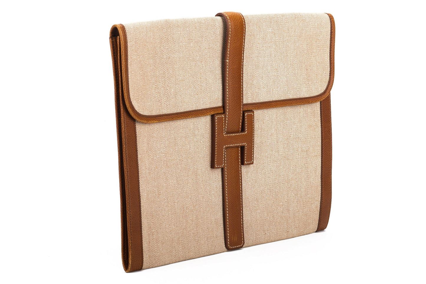 Hermes   Large Jige Clutch Toile