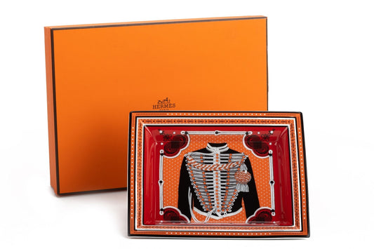Hermes Red Orange Brandeburg Ashtray