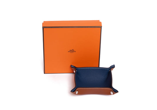 Hermes Blue and Brown Catch All