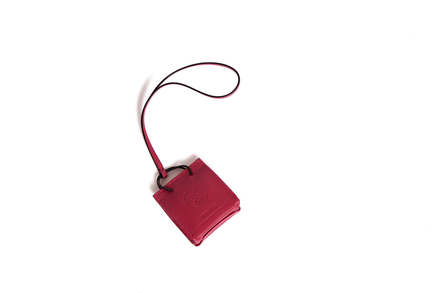 Hermes Rose "Orange Bag Charm"