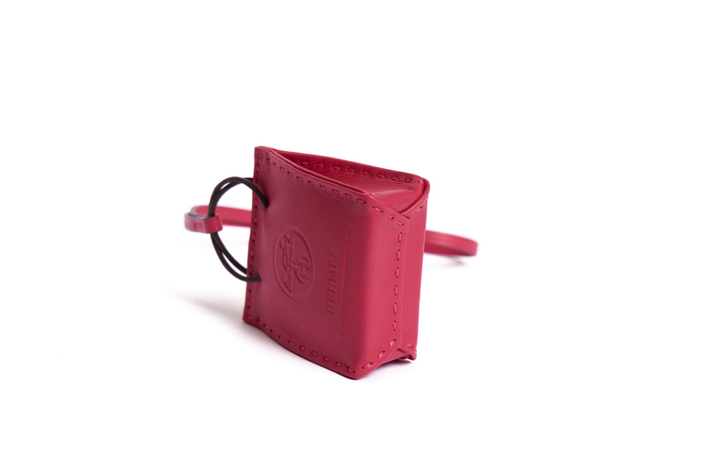 Hermes Rose "Orange Bag Charm"