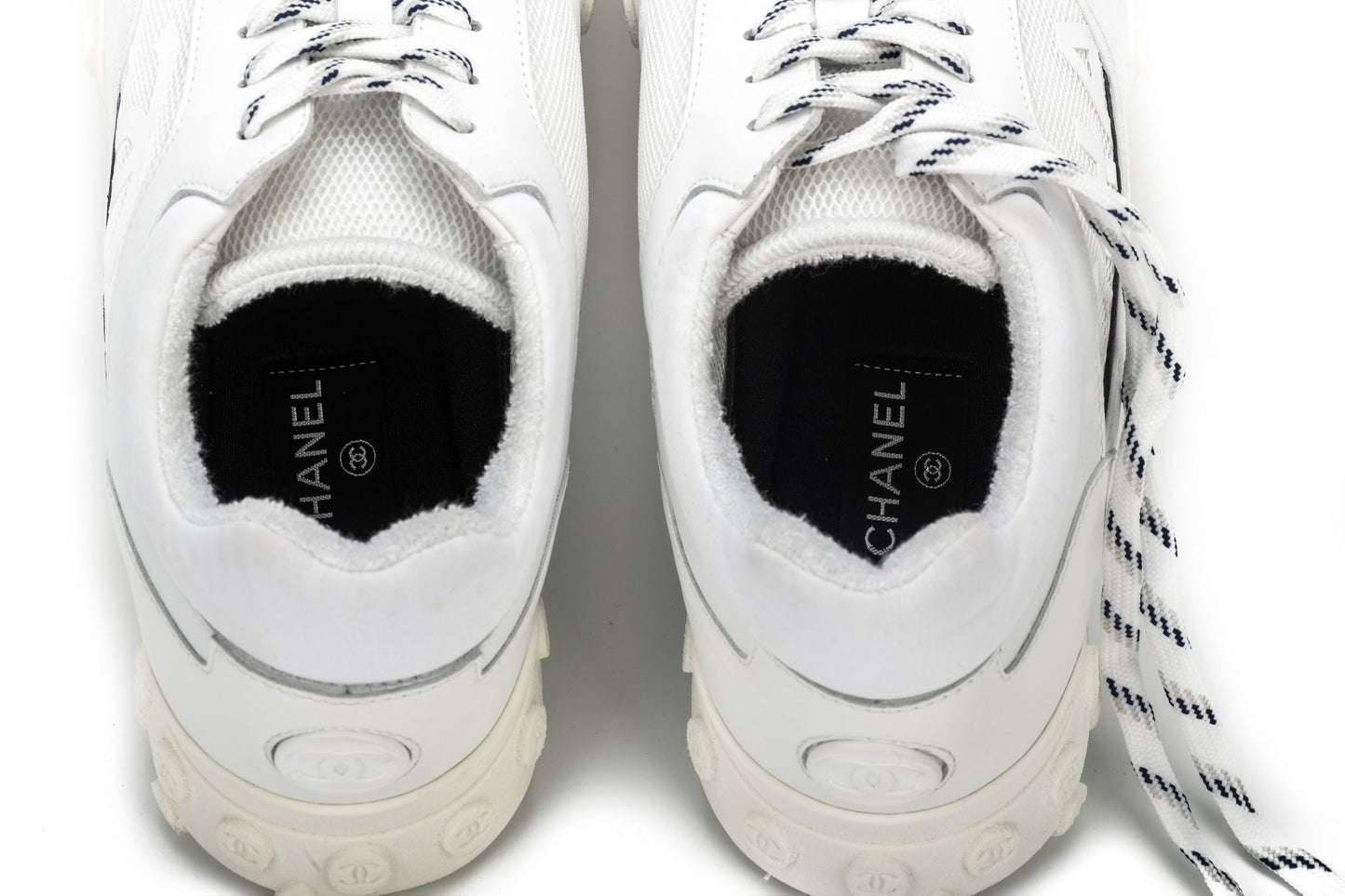 Chanel NIB White Tennis Shoes Size 42