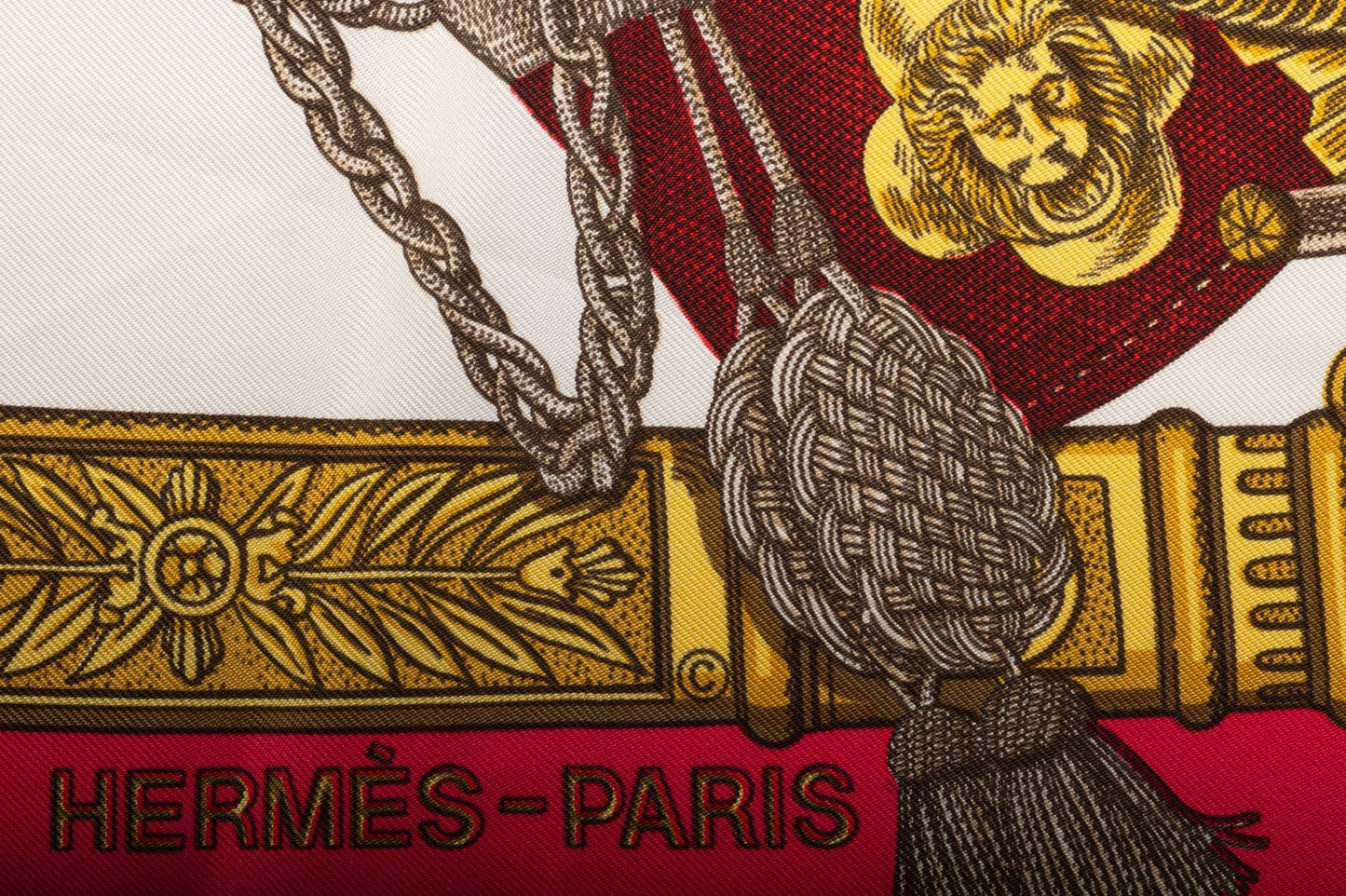 Hermes Grand Uniforme Red Scarf Metz