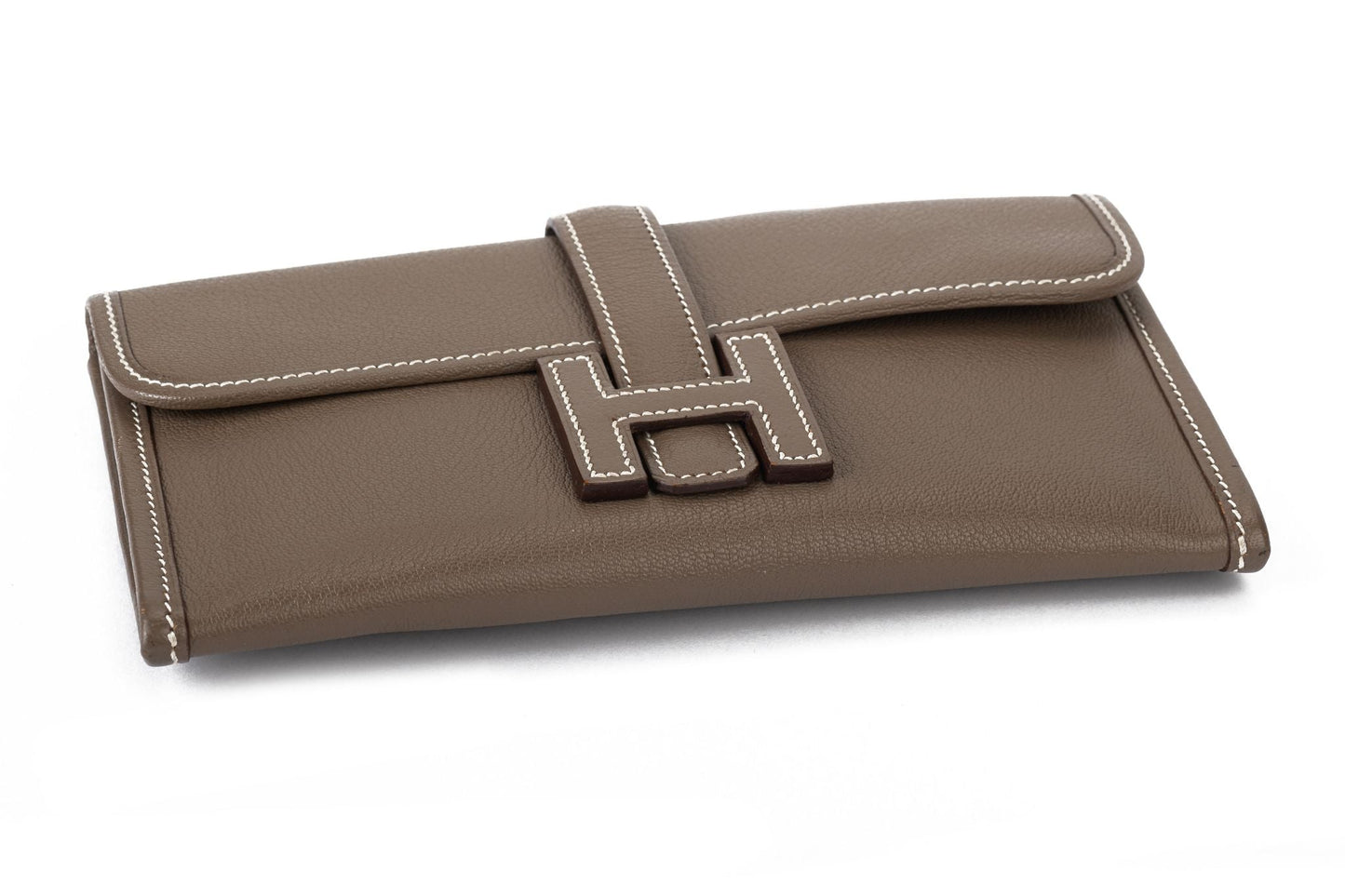Hermes Small Jige Etoupe Goat Skin Bag