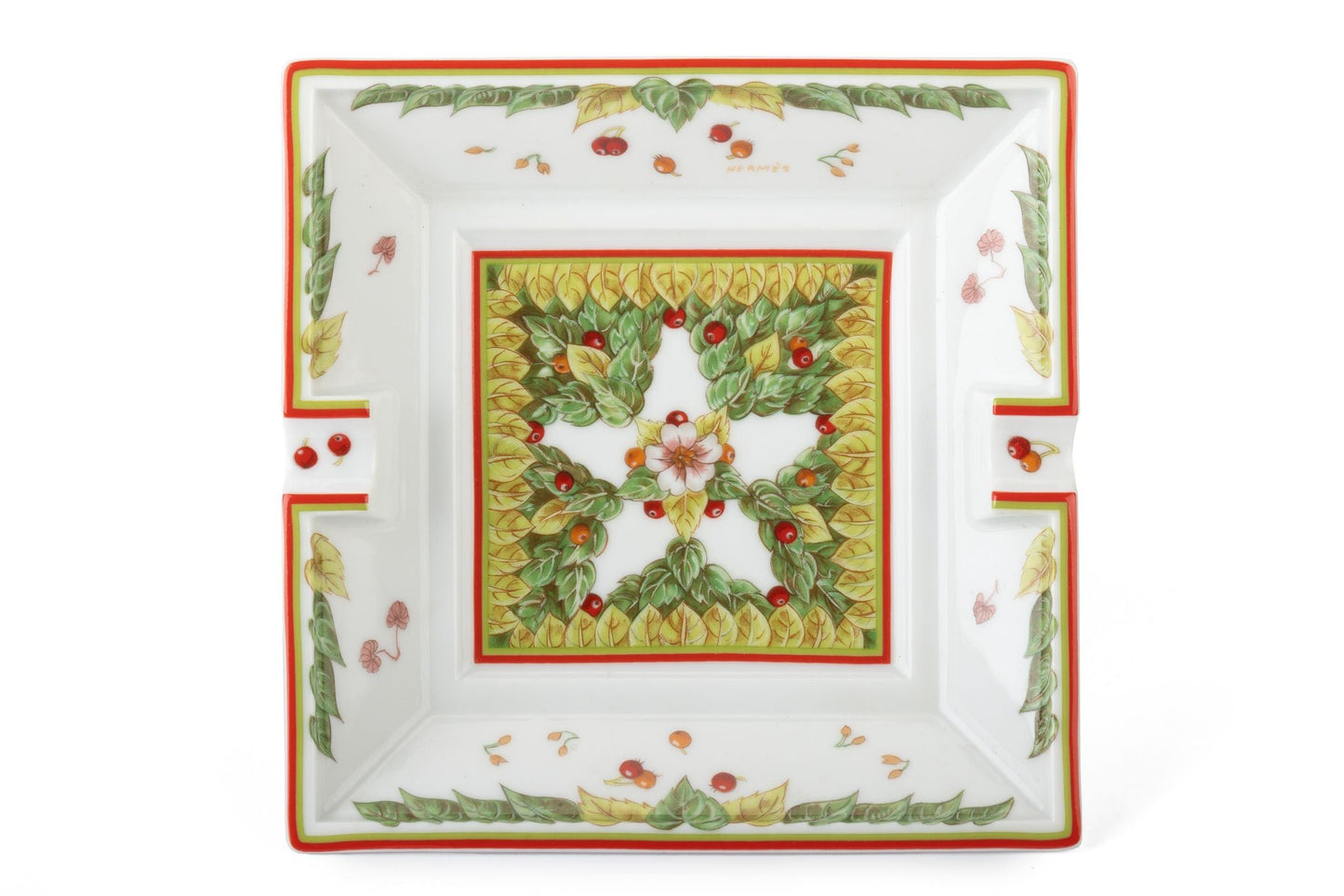 Hermes Set of Two Xmas Porcelain Ashtray