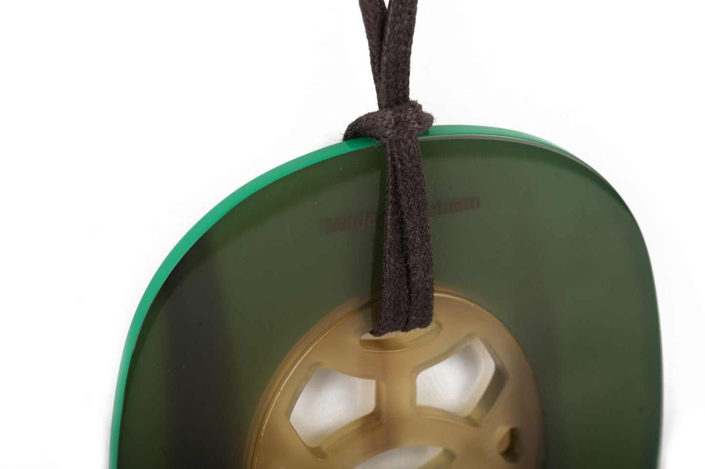 Hermes Green Horn Pendant Necklace