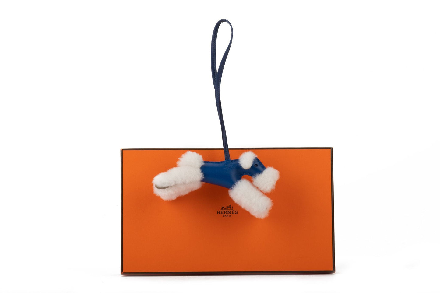 Hermes BNIB Blue Shealing Dog Charm