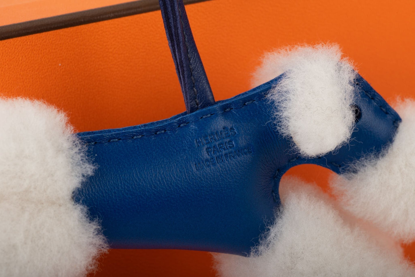 Hermes BNIB Blue Shealing Dog Charm