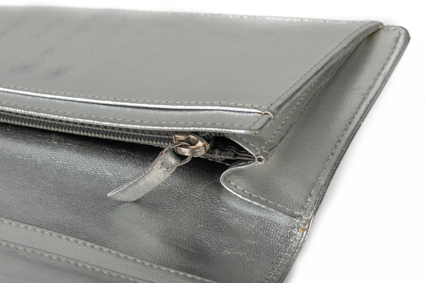 Chanel Preloved Silver Symbols Wallet