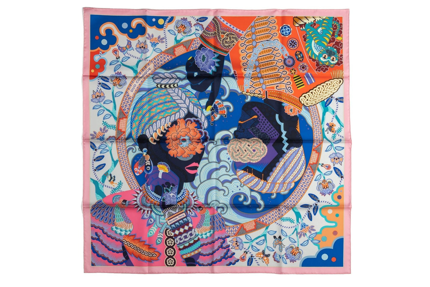 Hermes BNIB Multicolor Silk Scarf