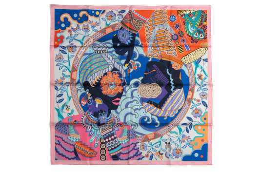 Hermes BNIB Multicolor Silk Scarf