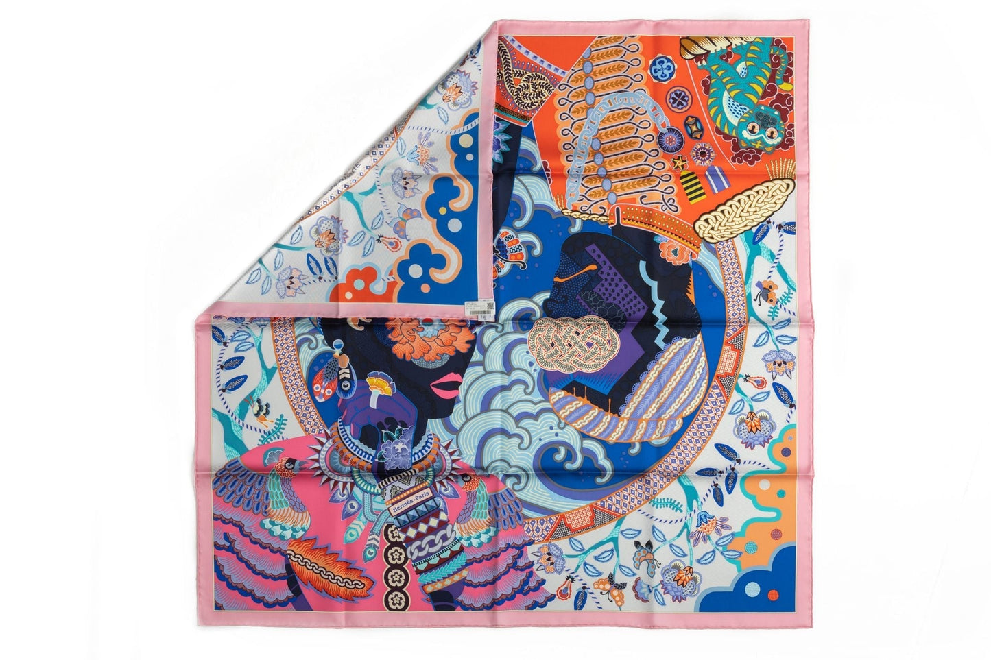 Hermes BNIB Multicolor Silk Scarf