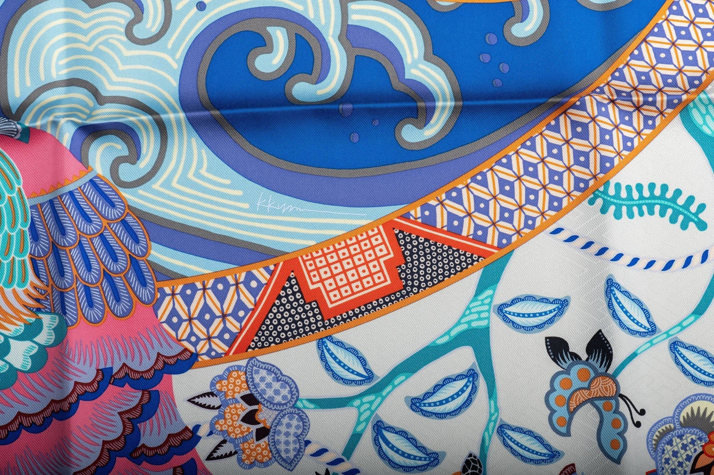 Hermes BNIB Multicolor Silk Scarf