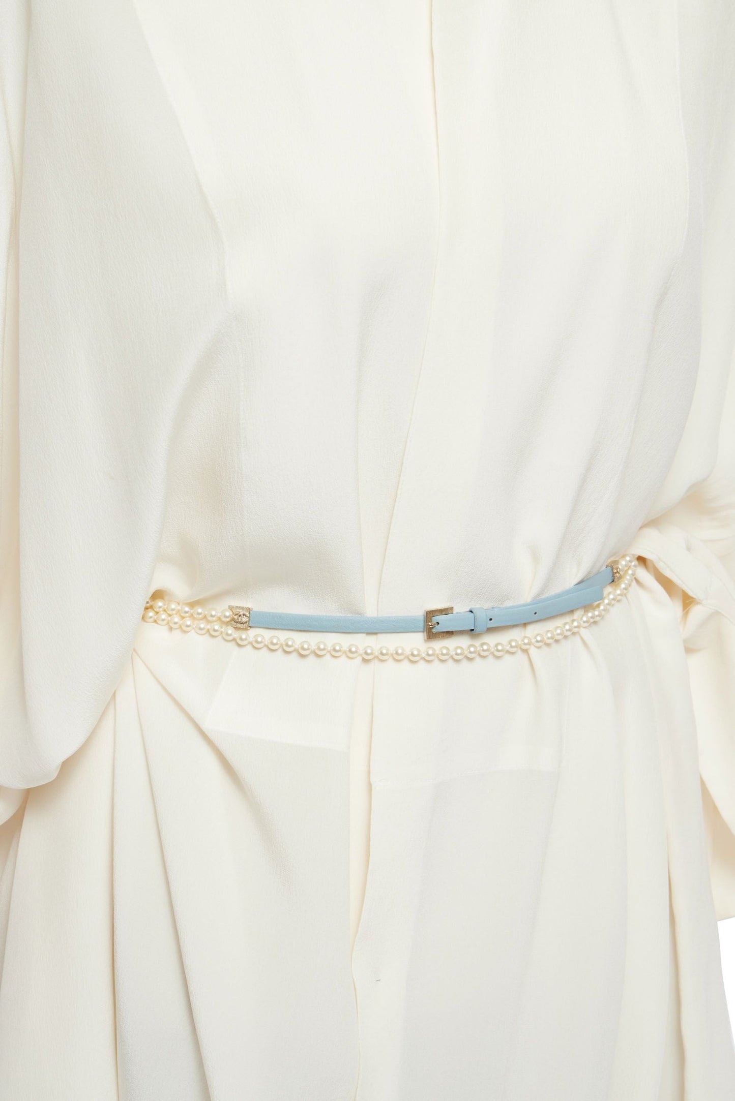Chanel Double Strand Pearl Belt Necklace