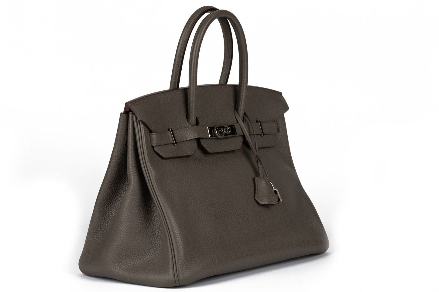 Hermes Birkin 35 Etain Clemence Leather