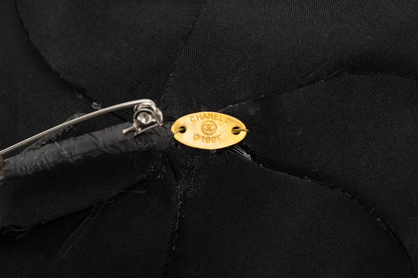 Chanel   Camellia Pin Black 1985