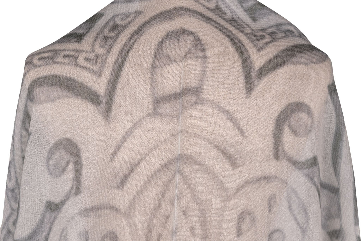 Chanel New Cashmere Shawl White Grey