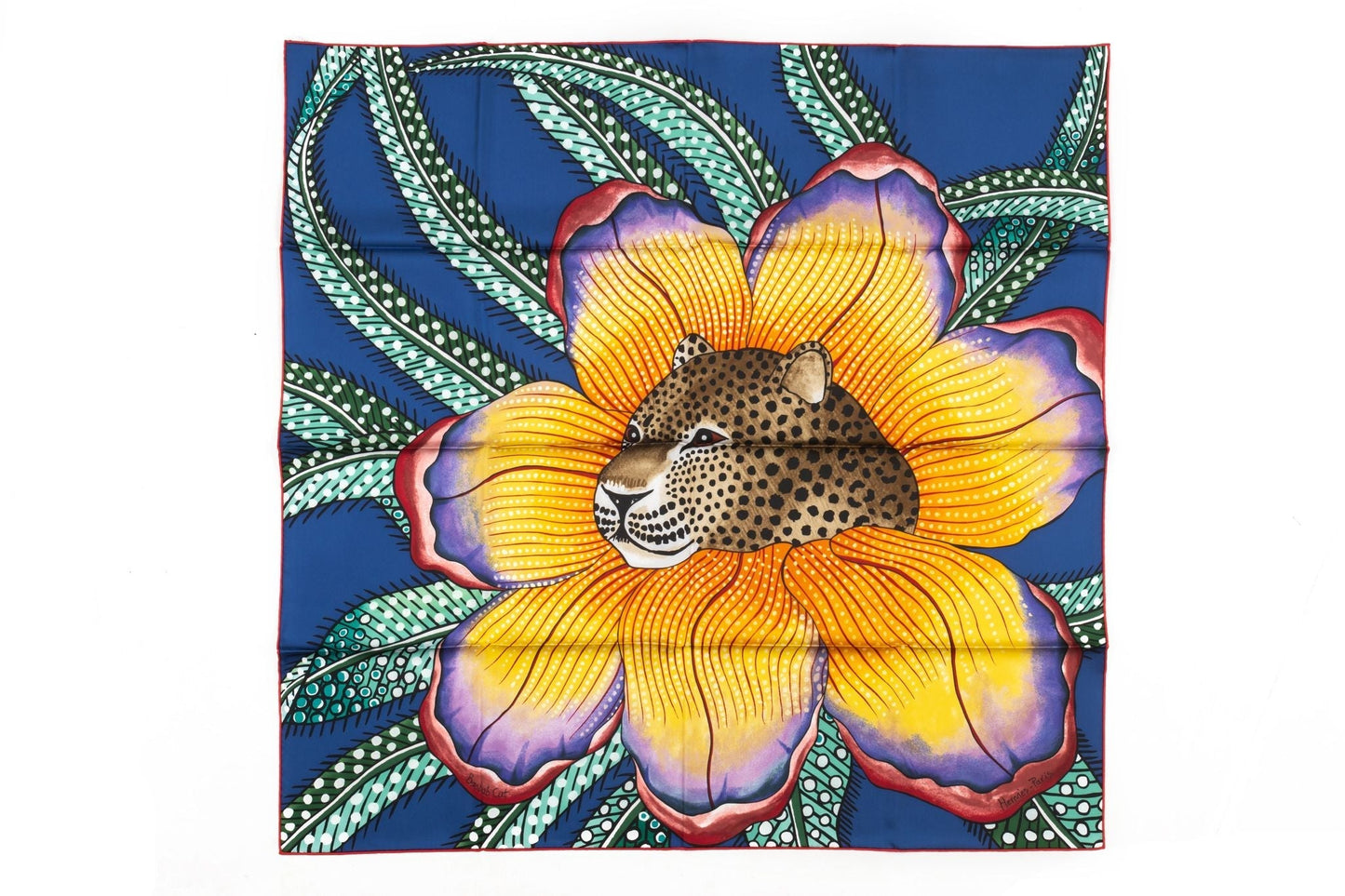 Hermes New Blue "Baobab" Silk Scarf