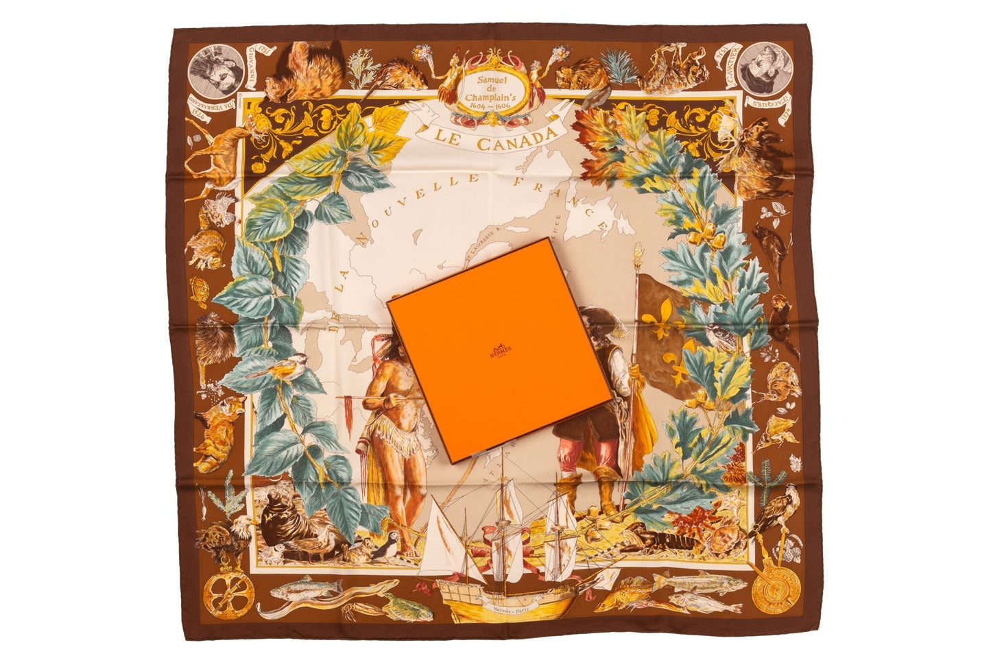 Hermes Le Canada Scarf By Kermit Oliver