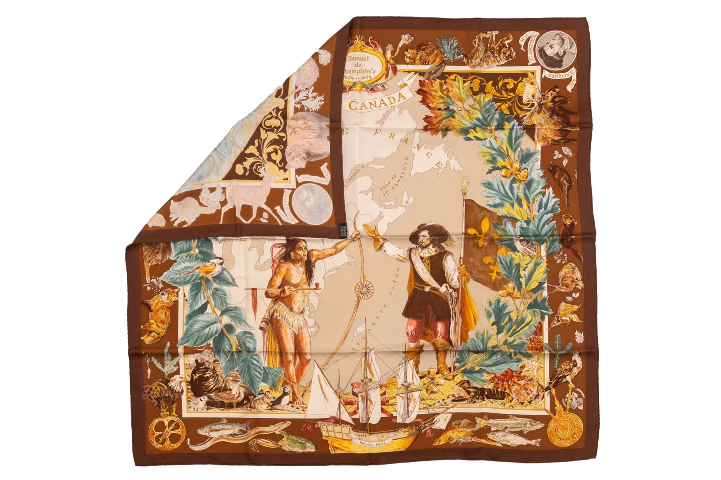 Hermes Le Canada Scarf By Kermit Oliver