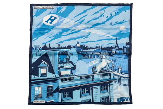Hermes "Minuit au Faubourg" Silk Scarf