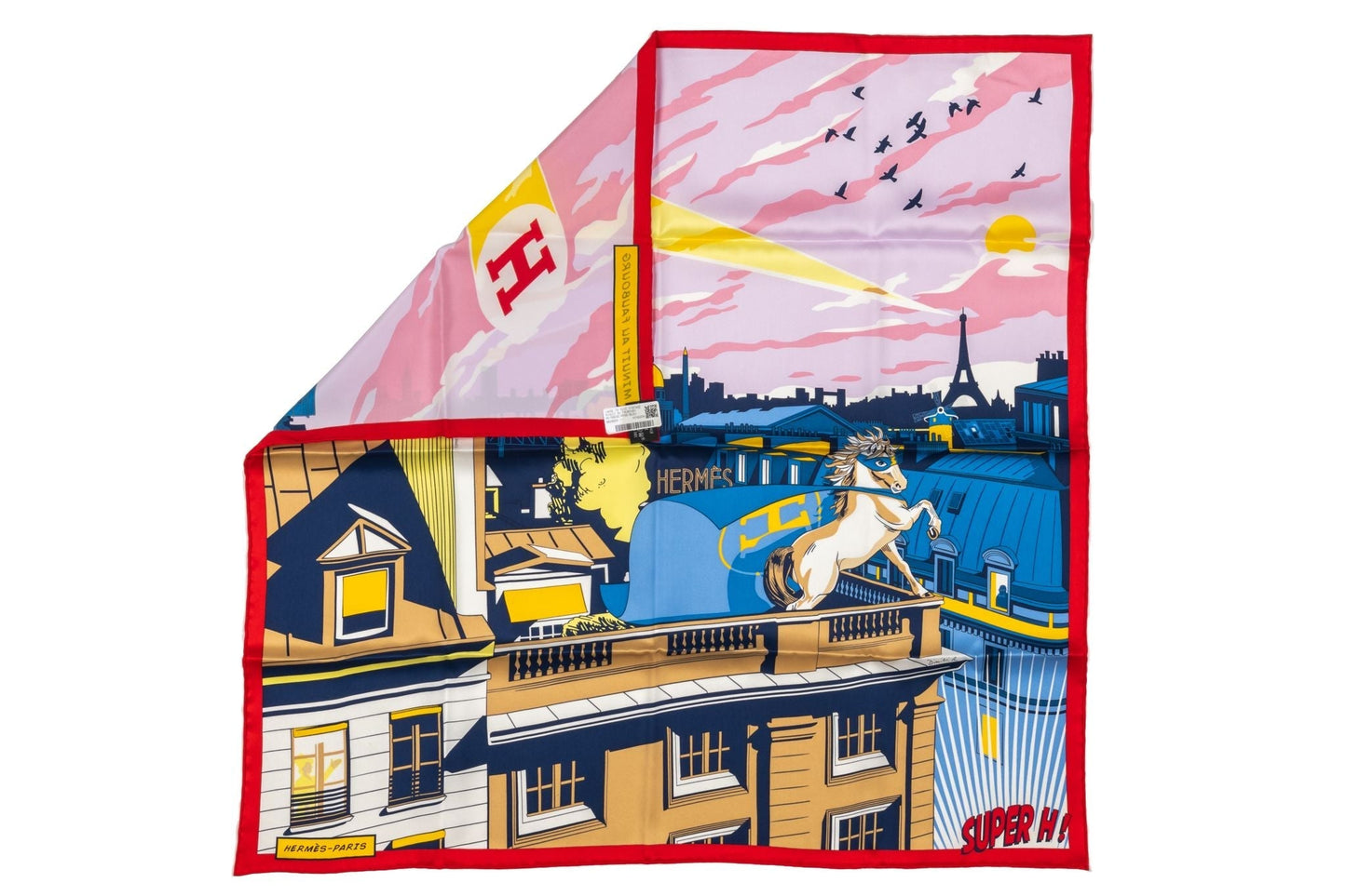 Hermes  "Minuit au Faubourg" Silk Scarf