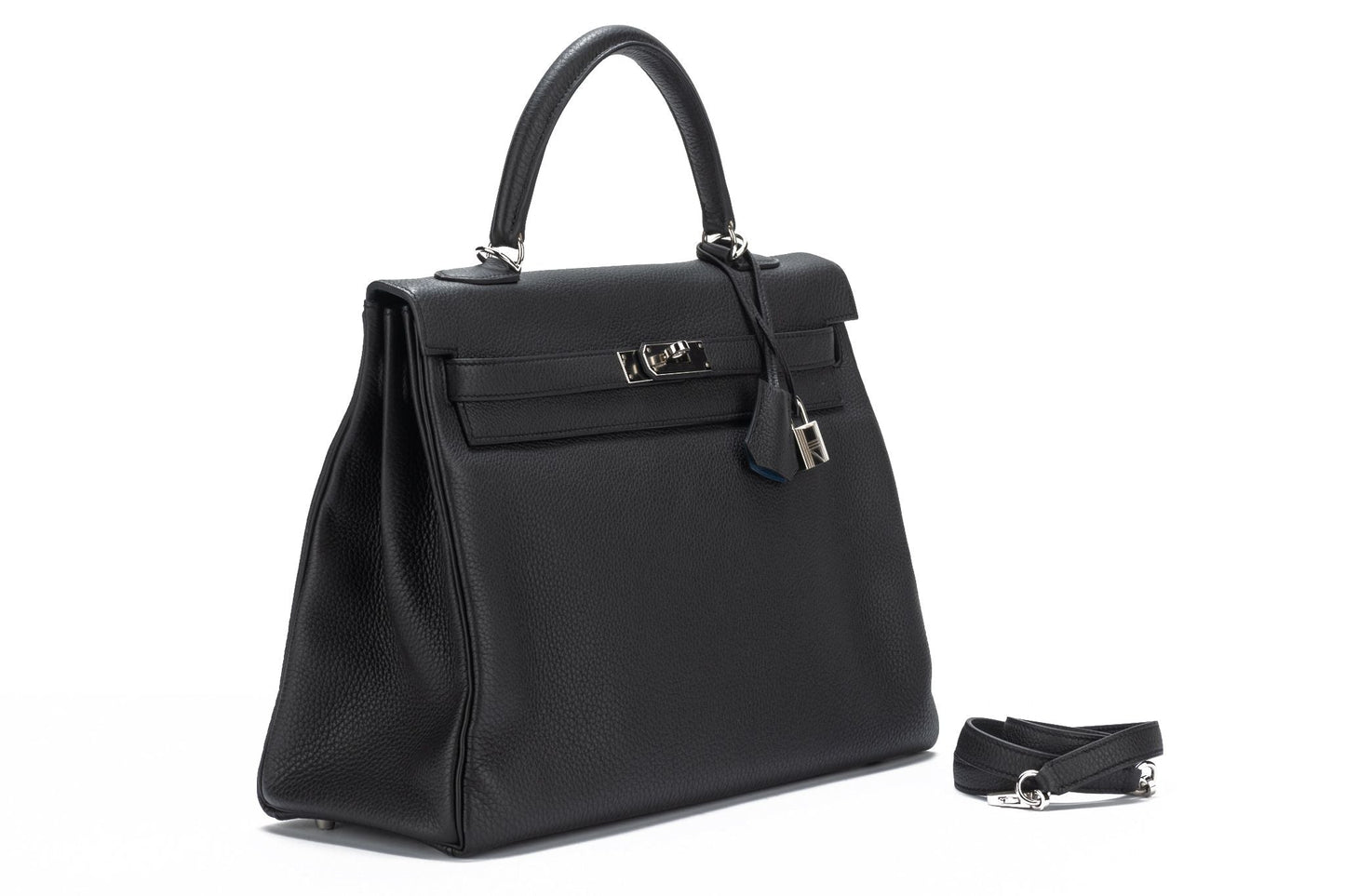 Hermes BNIB Kelly 35 Verso Black/Blue
