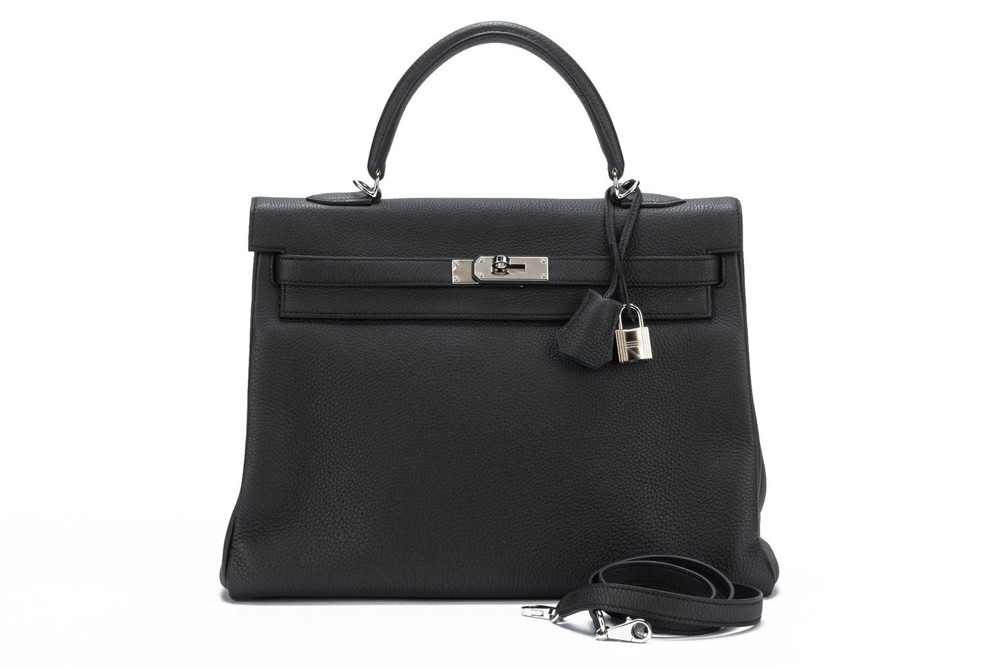 Hermes BNIB Kelly 35 Verso Black/Blue