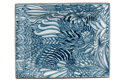 Hermes New Zebra Blue Porcelain Ashtray