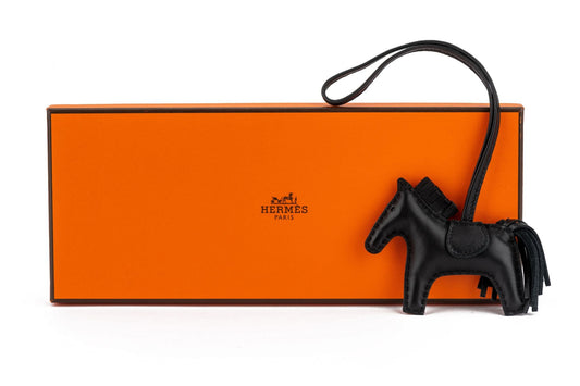 New Hermes Rare So Black Rodeo Grigri PM