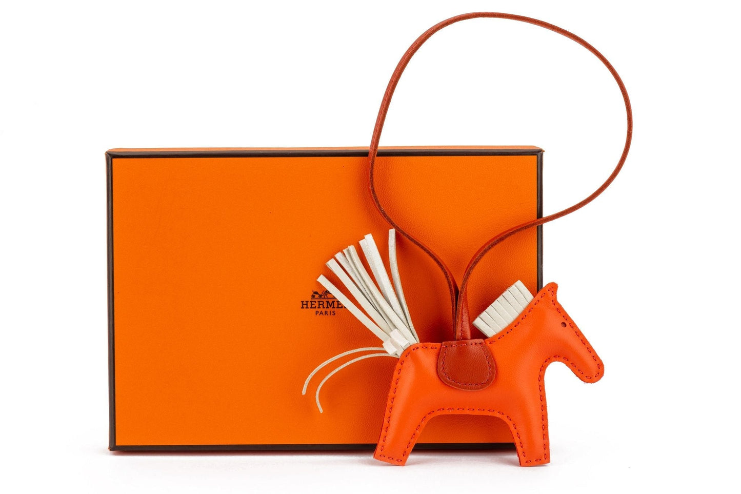 Hermes Orange PM Grigri Rodeo Charm