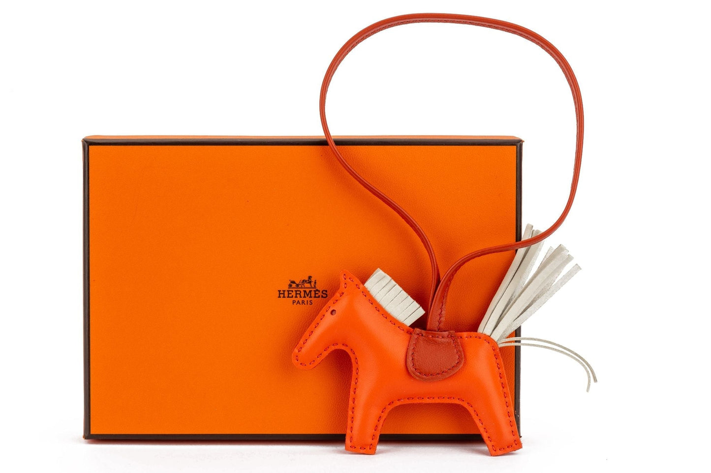Hermes Orange PM Grigri Rodeo Charm
