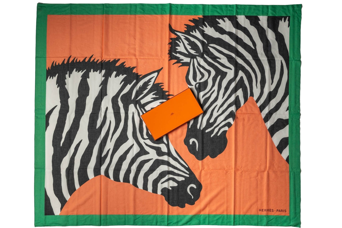 Hermes New Orange Zebra Sarong Shawl