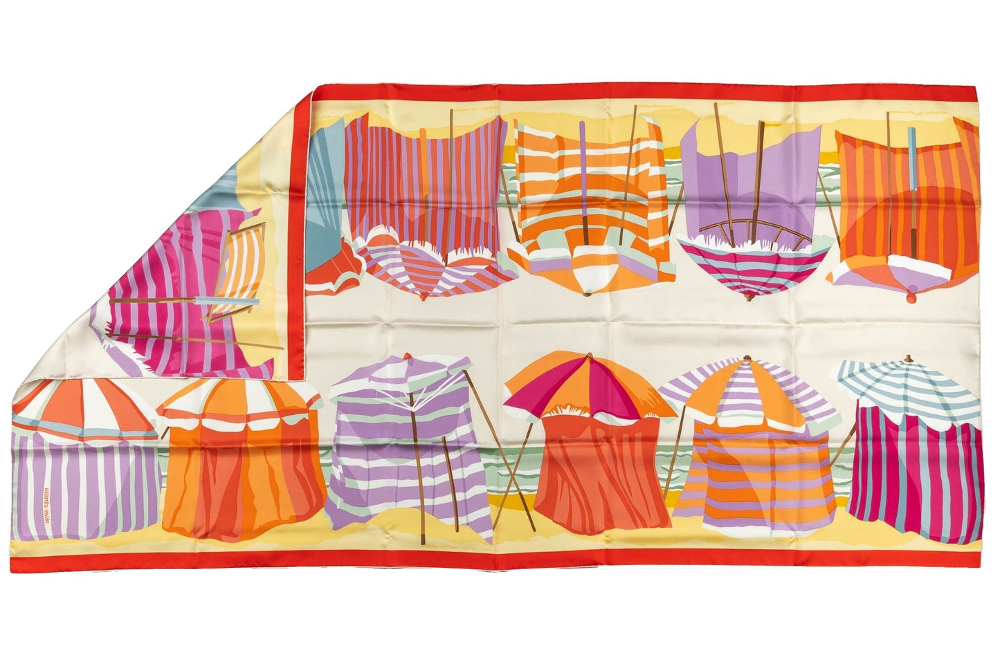 Hermes New Silk Beach Cabanas Stole