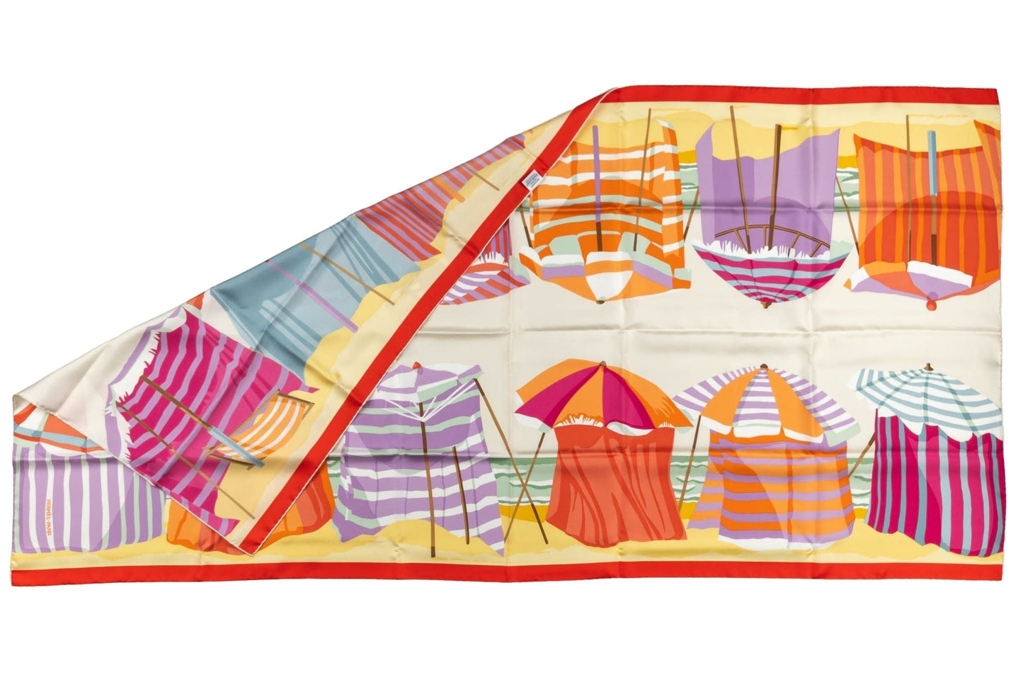 Hermes New Silk Beach Cabanas Stole