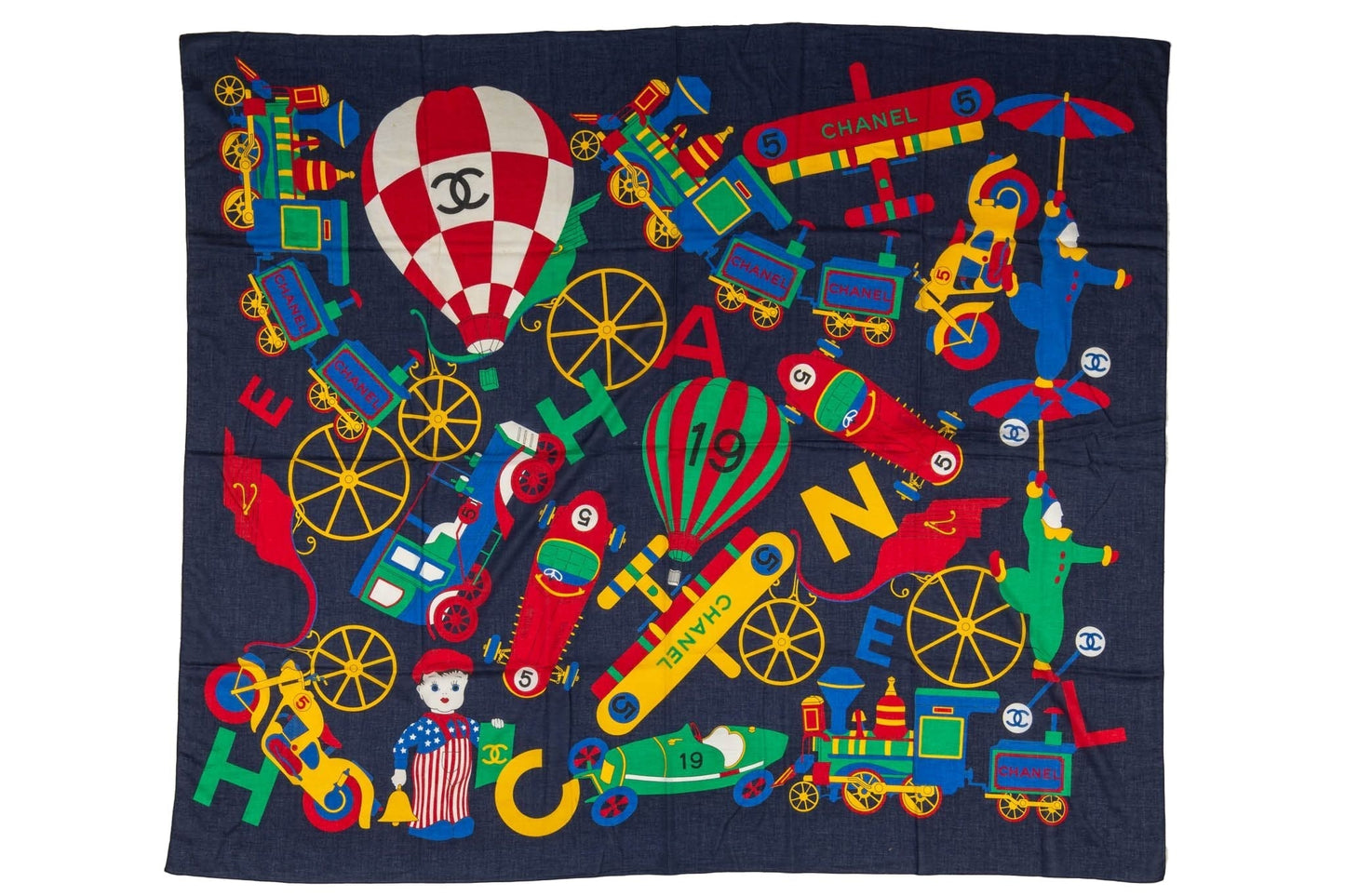Chanel   Navy Cotton Toys Sarong