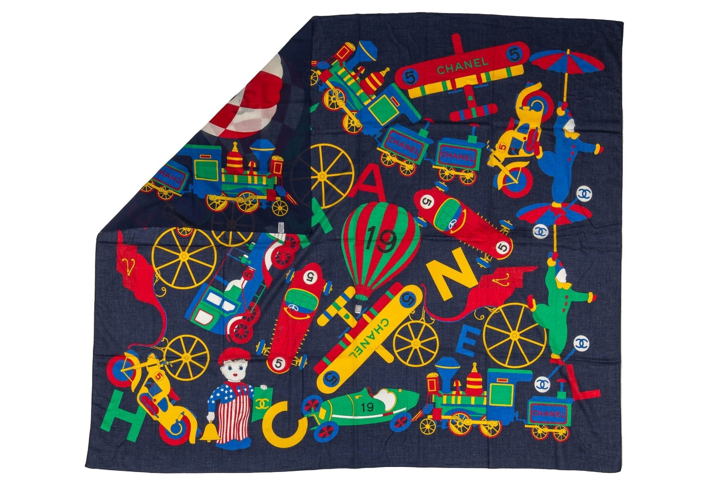 Chanel   Navy Cotton Toys Sarong
