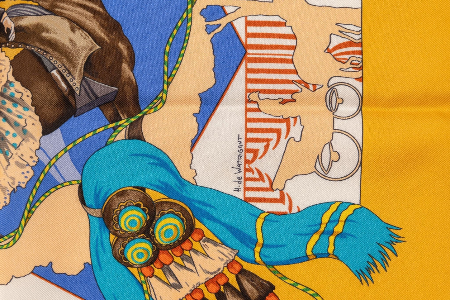 Hermes "Feria De Sevilla" Yellow Scarf