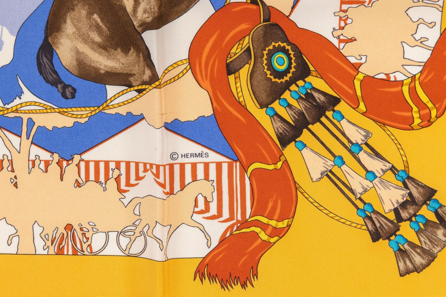 Hermes "Feria De Sevilla" Yellow Scarf