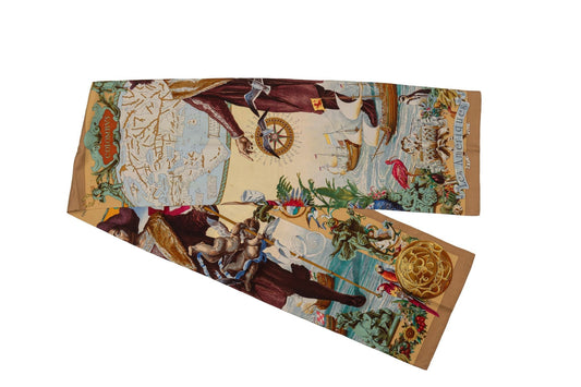 Hermes   Rare Columbus Silk Stole
