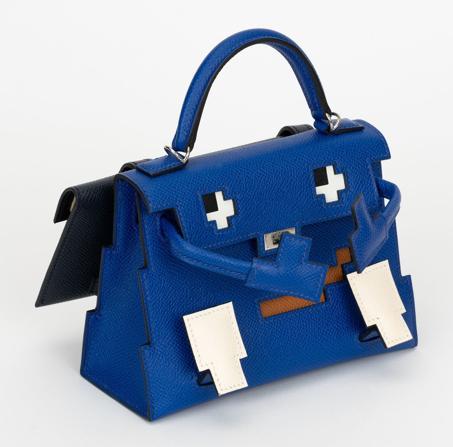 Hermes New Mini Kelly Idole Picto Blue