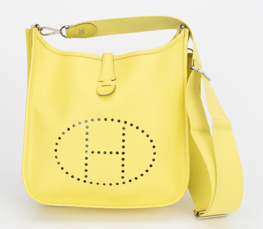 Hermes Jaune Poussin Epsom Evelyne PM
