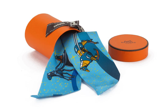 Hermes New Silk "Space Derby" Twilly