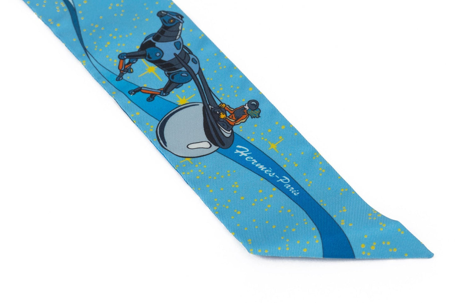 Hermes New Silk "Space Derby" Twilly