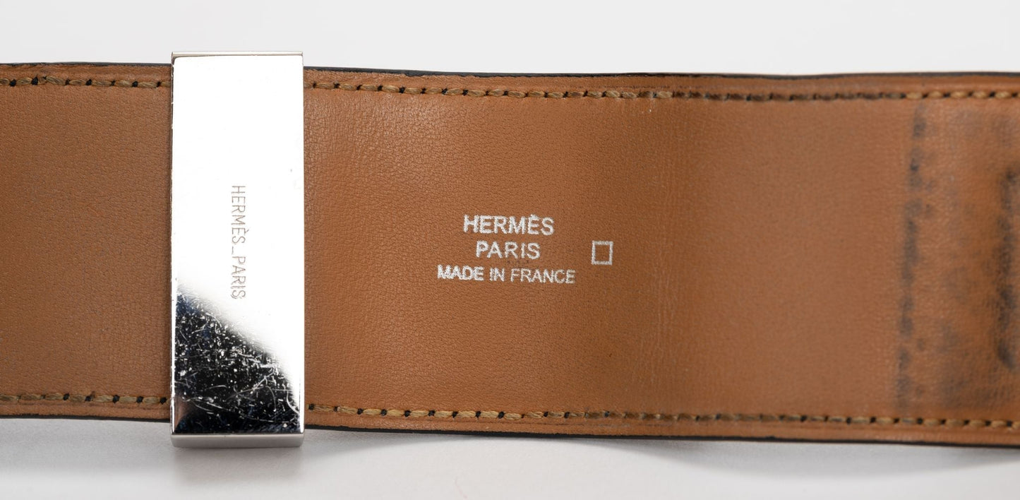Hermes Collier De Chien Croc Bracelet