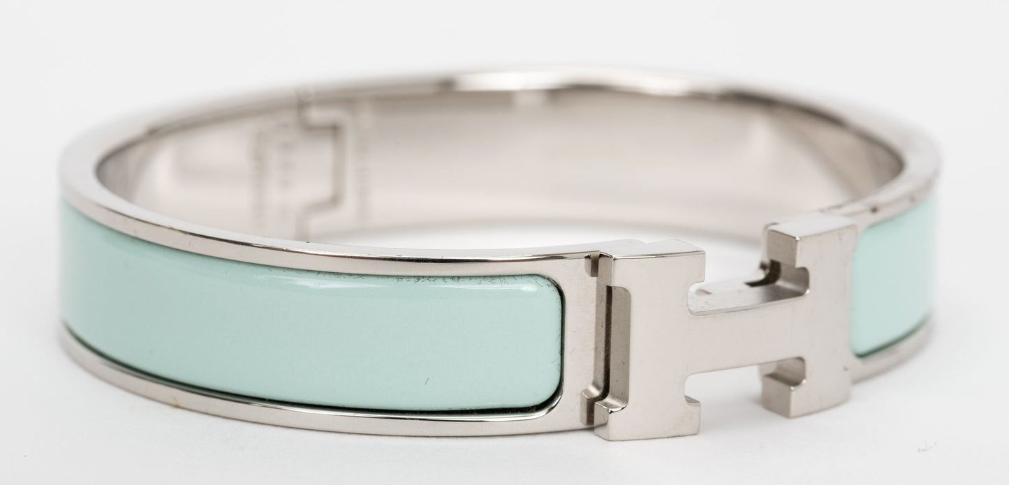 Hermes New Seafoam Clic Clac H Bracelet