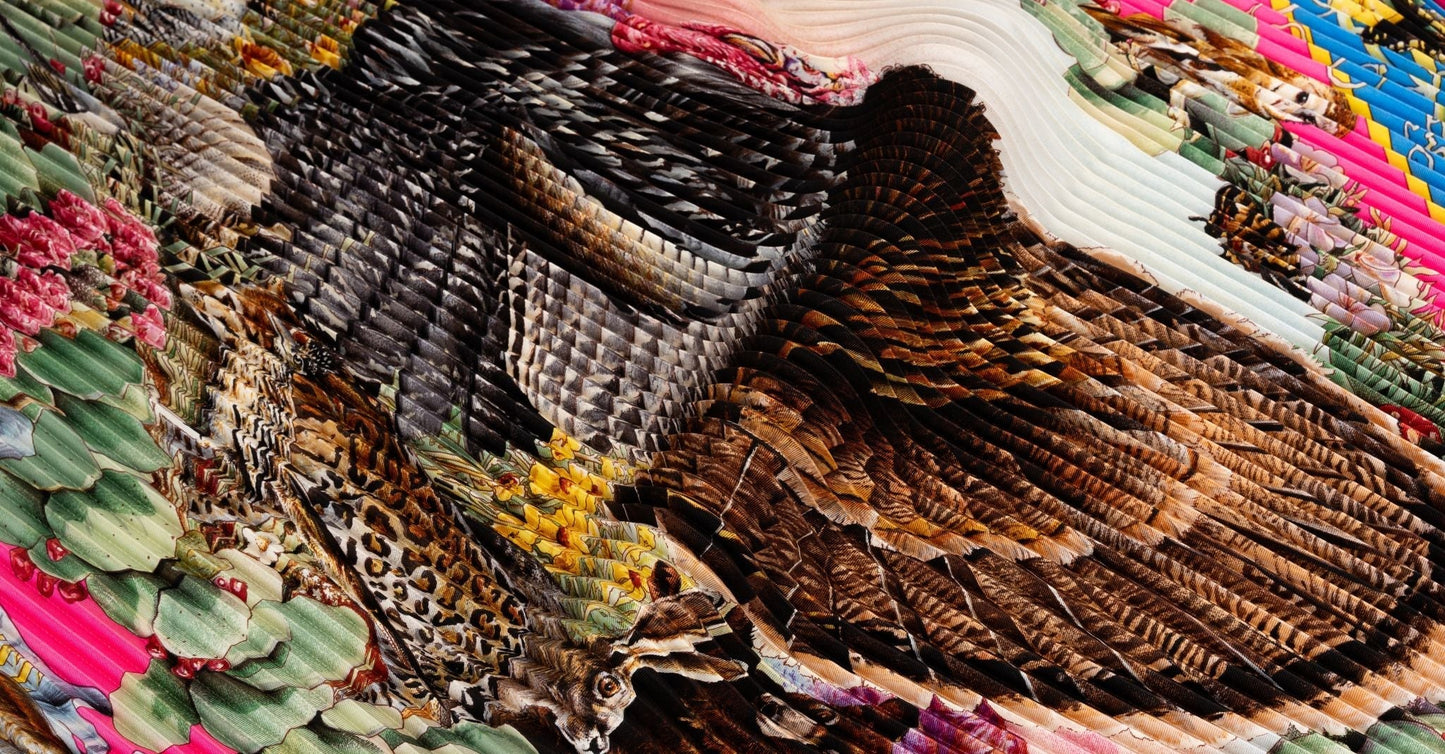 Hermes Pleated Oliver Kachinas Scarf