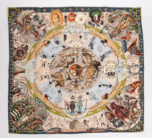 Hermes Mythologie Des Hommes Silk Scarf